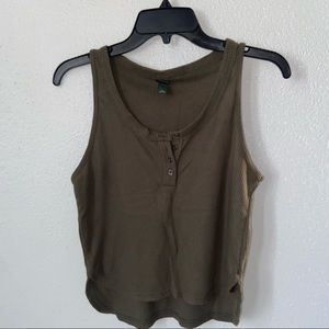 Target Wild Fable Green knit tank top (size M)
